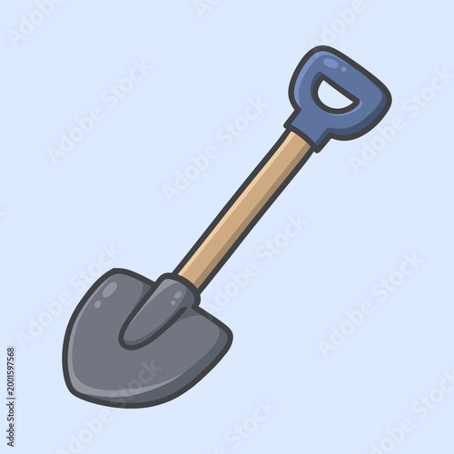 Garden Shovel Illustration for icon, sticker and other uses