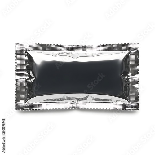 Abstract digital art depicting a futuristic, reflective metallic surface with textured edges