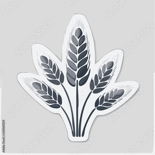 Stylized illustration of wheat stalks