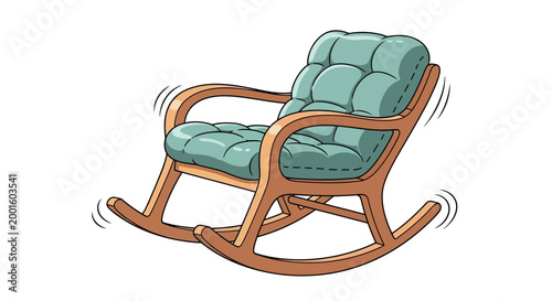 Rocking Chair with Cushions Moving