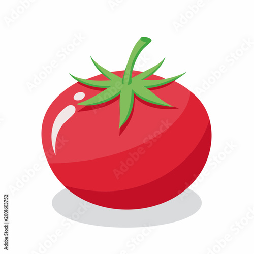 Stylized Red Tomato Illustration