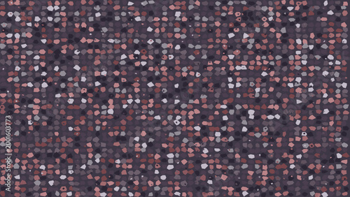 Dark terrazzo mosaic pattern texture with scattered stone fragments in muted earthy tones, seamless abstract background ideal for surface design packaging branding and modern interior use