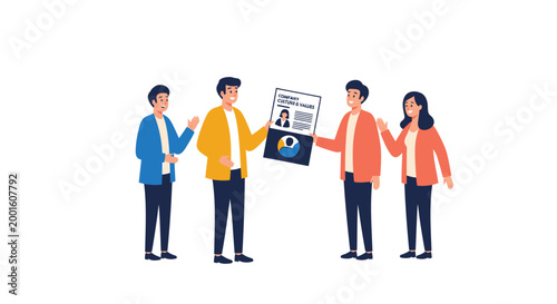 Business people, teamwork, collaboration, communication icons, flat design, vector graphics