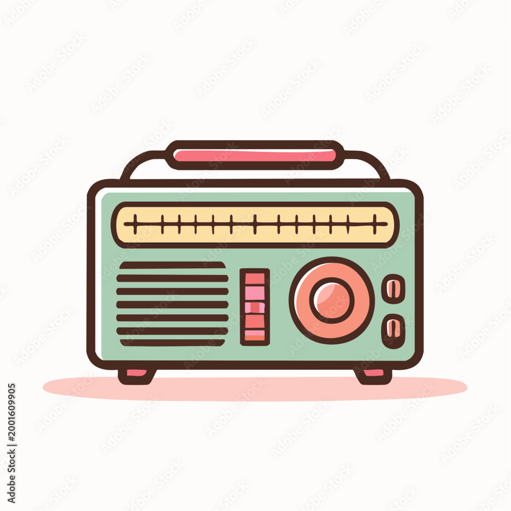 Fototapeta premium Retro Radio Illustration
