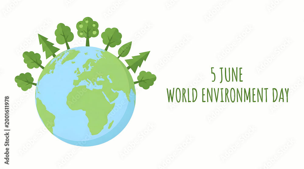 Obraz premium World Environment Day globe with trees