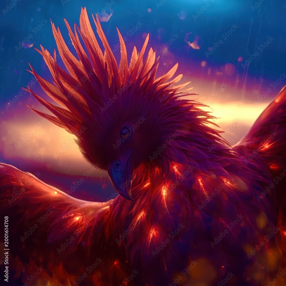 Fototapeta premium the red bird