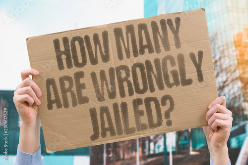 Принти на полотні "How Many Are Wrongly Jailed?" research examines wrongful adult imprisonment measurably occurring in legal systems
