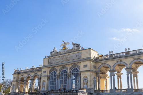 Bild auf Leinwand The Gloriette neoclassical monument and belvedere at Schonbrunn Palace gardens in Vienna