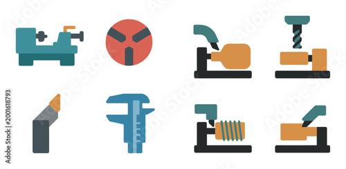 Workshop tools cutting and shaping on workbench