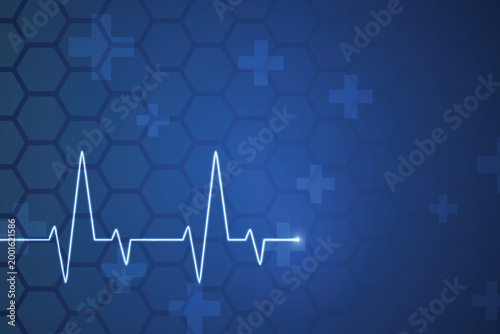 Heart pulse and heartbeat cardiogram medical background. Modern design for medical hospital.