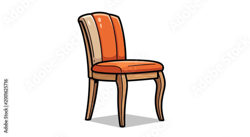 Elegant Upholstered Dining Chair with Curved Legs