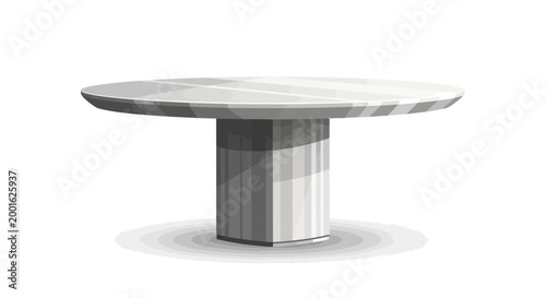 Modern Marble Dining Table with Pedestal Base
