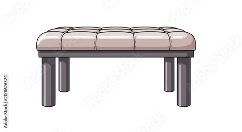 Tufted Square Ottoman with Four Legs