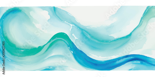 Abstract blue and turquoise watercolor wave background with fluid alcohol ink texture abstract watercolor background turquoise artistic creative illustration wallpaper nautical mediterranean