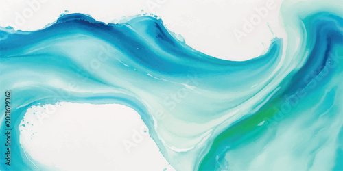 Abstract blue and turquoise fluid ink swirl background with wave patterns and liquid texture the fluid texture suggests movement artistic elegance abstract turquoise watercolor background