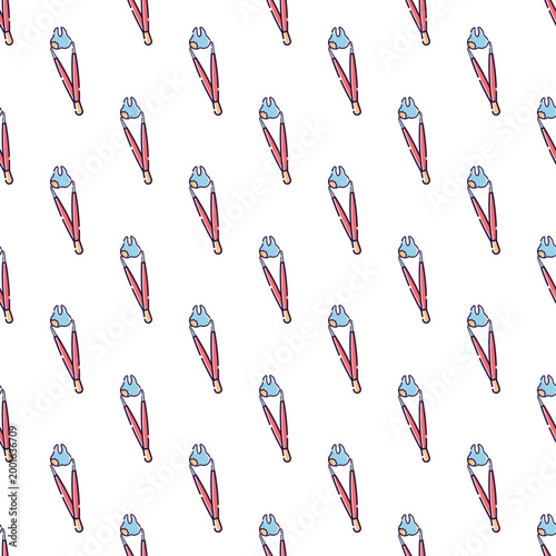 Dental floss dispensers repeating pattern isolated on transparent background