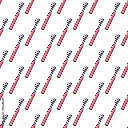 Pattern of dental mirrors isolated on a transparent background for healthcare and hygiene concepts