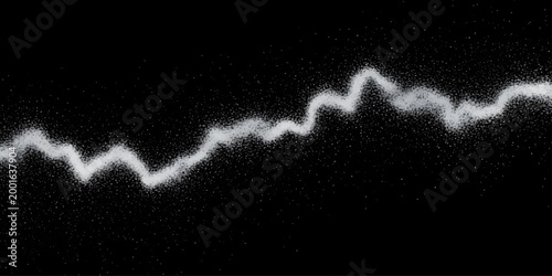 Abstract blue liquid wave background with glowing heartbeat line and medical style design