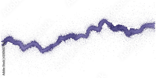 A flowing abstract blue wave design features a liquid watercolor texture with 3d ink splashes and nature inspired vector bubbles on a grunge paper art illustration