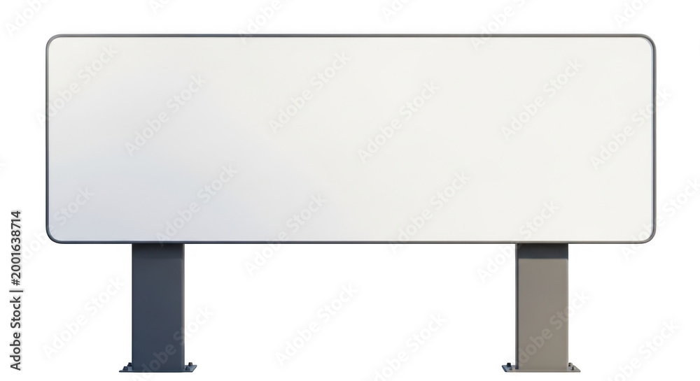 Obraz premium Blank white billboard sign with two legs