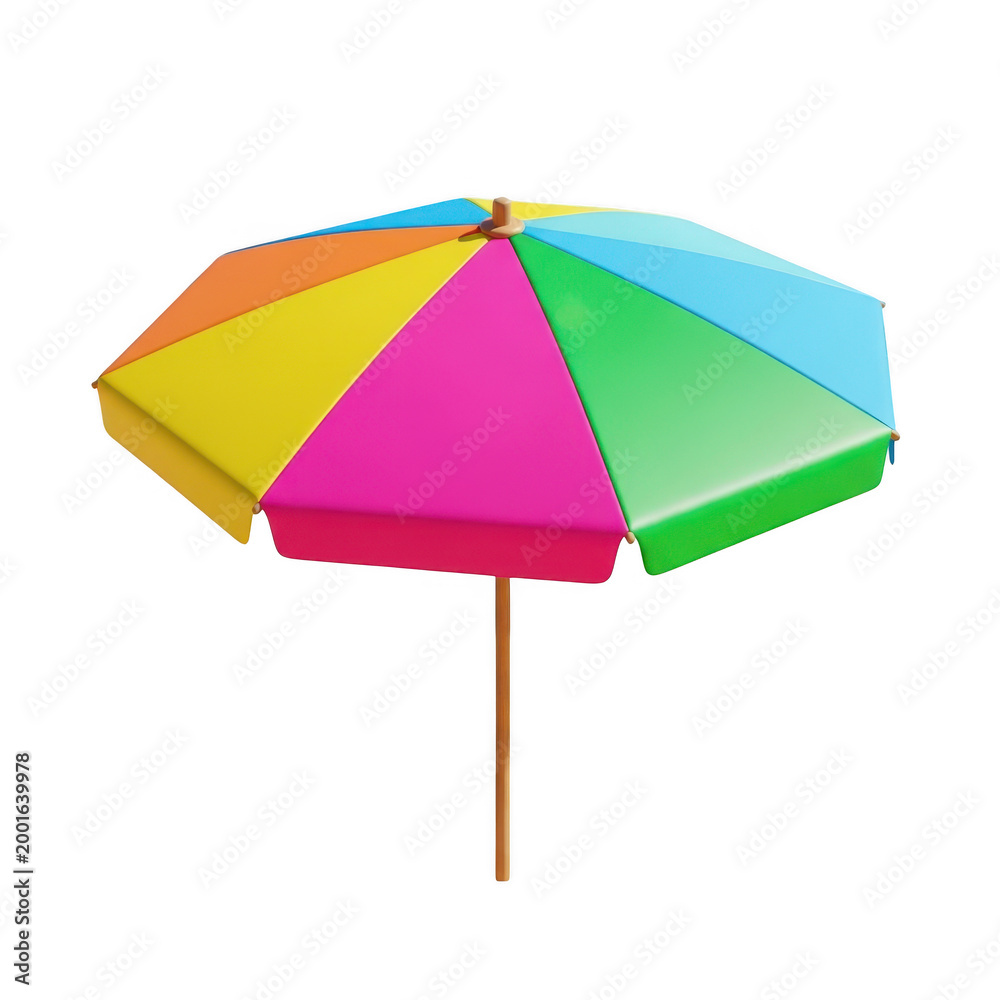 Obraz premium Multicolored beach umbrella