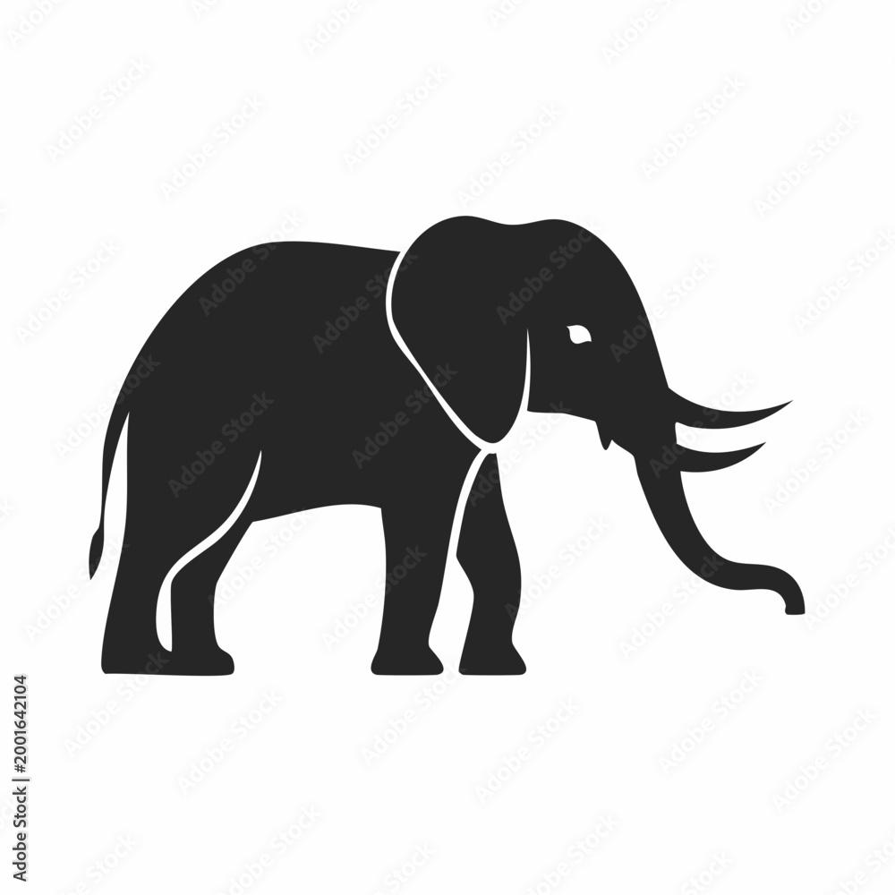 Fototapeta premium Silhouette of an African Elephant