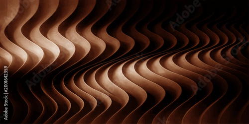 Elegant curves ripple across the surface, in a stunning display of light and shadow, creating a dynamic visual experience.