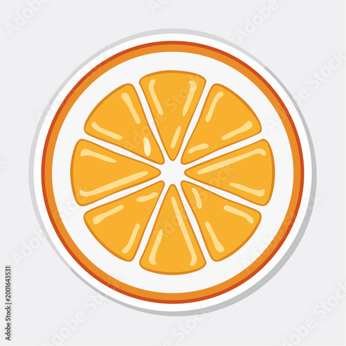 Stylized Orange Slice Icon