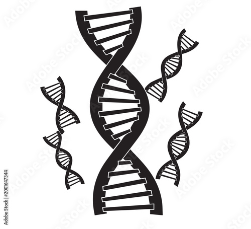Abstract illustration showcasing the intricate double helix structure of DNA, representing fundamental concepts in genetic biology and scientific research and development