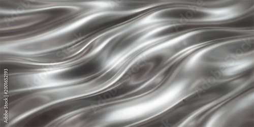 Flowing Metallic Elegance: A captivating abstract of lustrous, liquid metal flows across the frame, its surface reflecting light and creating a mesmerizing effect. 