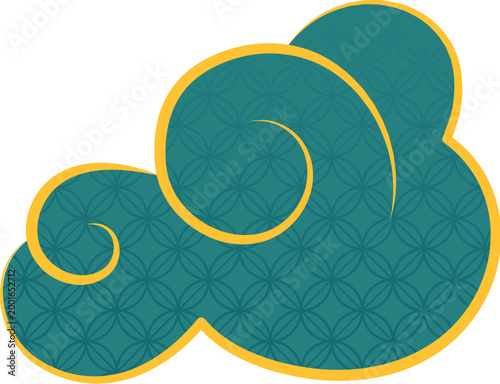 Auspicious turquoise cloud