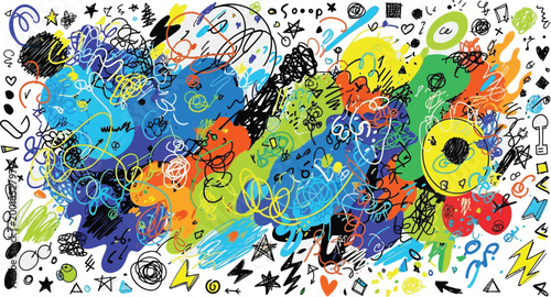 Abstract expressionism a vibrant burst of color and energetic markings