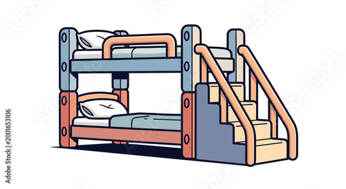 Bunk Bed with Stairs