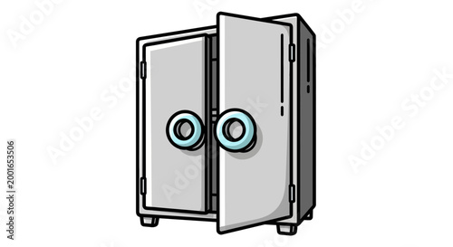 Open Metal Safe, Secure Storage, Protection, Safety