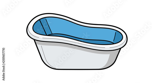 Baby Bathtub Illustration