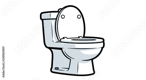 Modern White Toilet Bowl Isolated on White Background