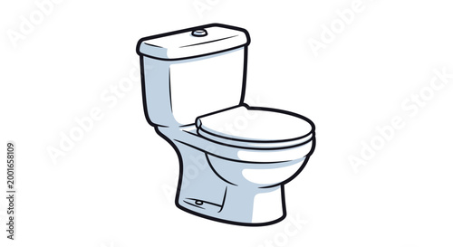 Modern White Ceramic Toilet Bowl with Lid