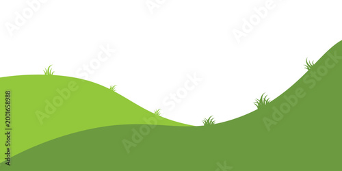 Calm Countryside Green land Landscape illustration