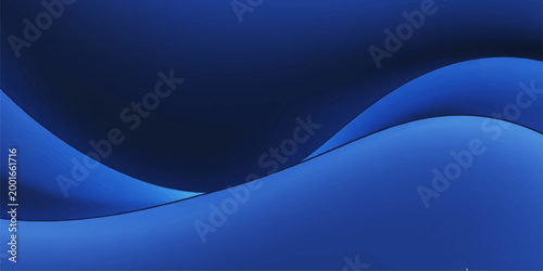 A flowing abstract blue wave design features soft light and smooth curves to create a motion-filled pattern with fractal lines and energy for a modern texture backdrop
