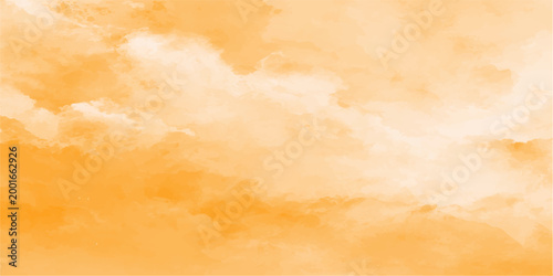 Abstract rendering of a cloudscape bathed in warm orange hues, evoking a sense of tranquility and ethereal beauty.