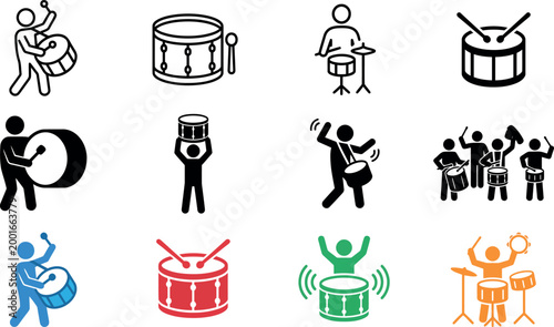 Fan celebration icons supporting teams at an international soccer tournament