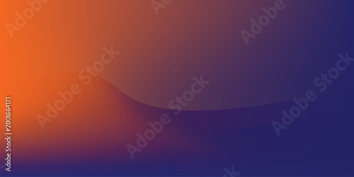 Orange to deep blue gradient with smooth wave shape