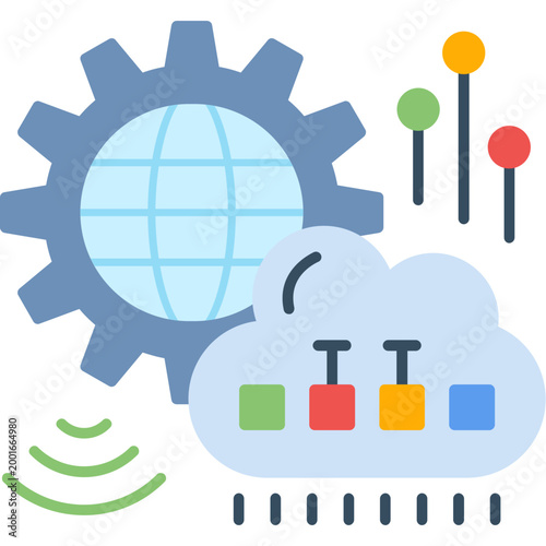 Cloud Computing Icon Vector Element