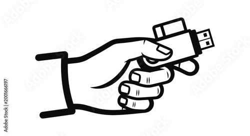 Hand Holding USB Flash Drive