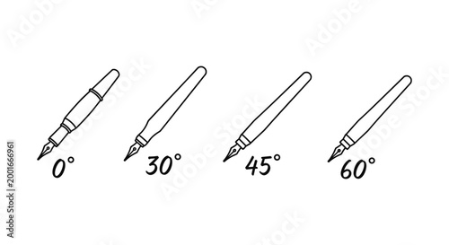 Fountain Pen Nib Angle Guide