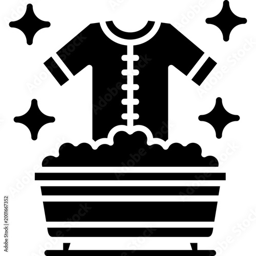 Washing Clothes Icon Vector Element