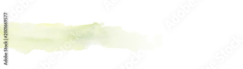 Soft Green Watercolor Wash – Minimal Horizontal Banner Background with Right Copy Space