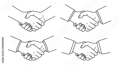 Business Handshake Agreement Illustration