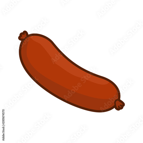 Illustration of sausage isolated on white background