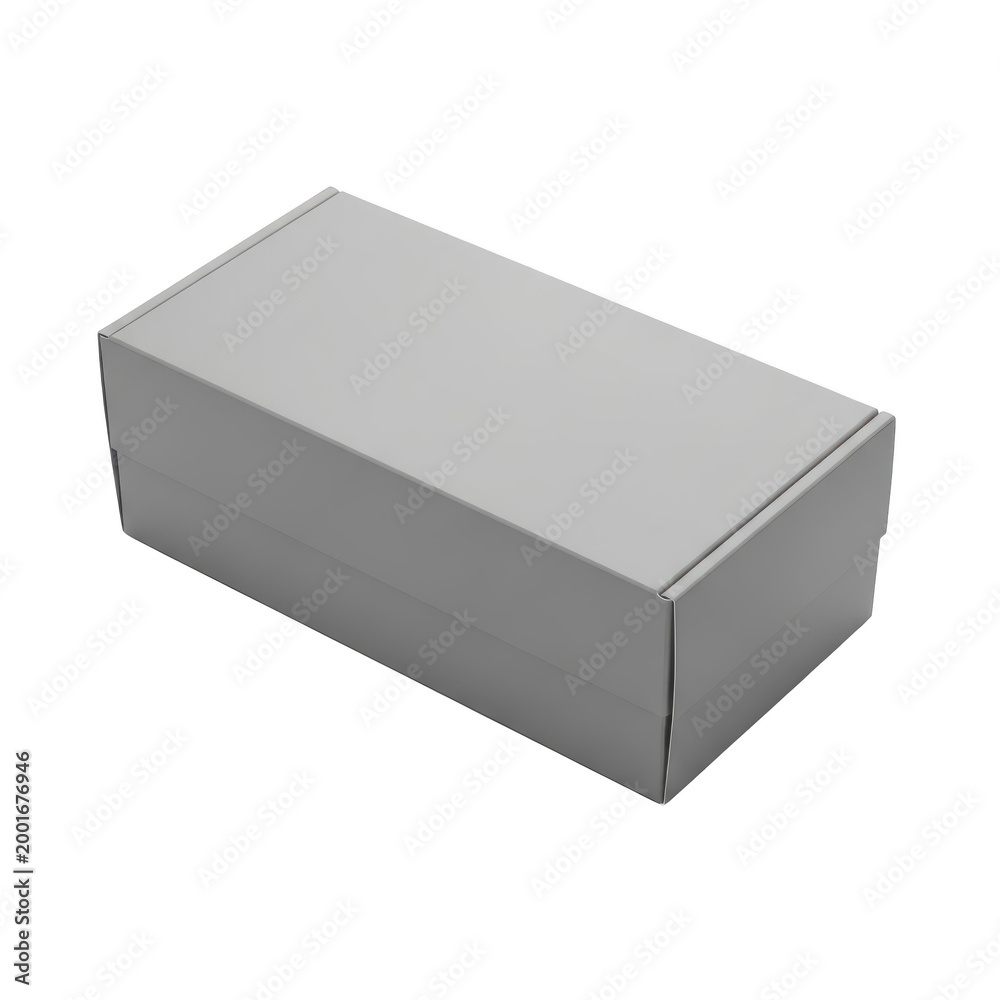 Fototapeta premium Minimalist gray rectangular box illustration